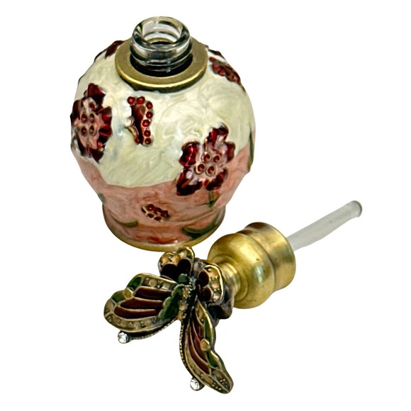 Evenchae Butterfly & Flowers Glass Perfume Bottle, 6 ml, Empty - w/Gift Bag - Picture 7 of 7